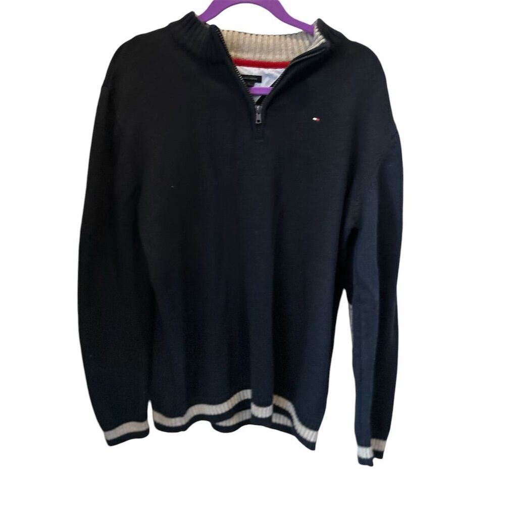 Tommy Hilfiger Boys XL navy blue‎  V-Neck Pullover Sweater Casual